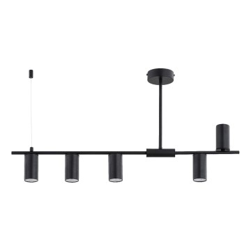 Taklampa med stång URANOS 5xGU10/10W/230V svart