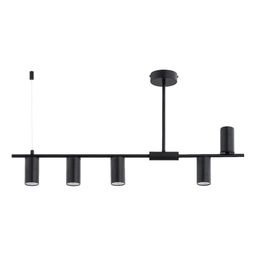 Taklampa med stång URANOS 5xGU10/10W/230V svart
