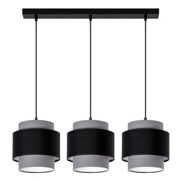 Taklampa med vajer 3xE27/60W/230V grå