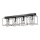 Taklampa MIKA 4xE27/60W/230V 61 cm svart/skinande krom
