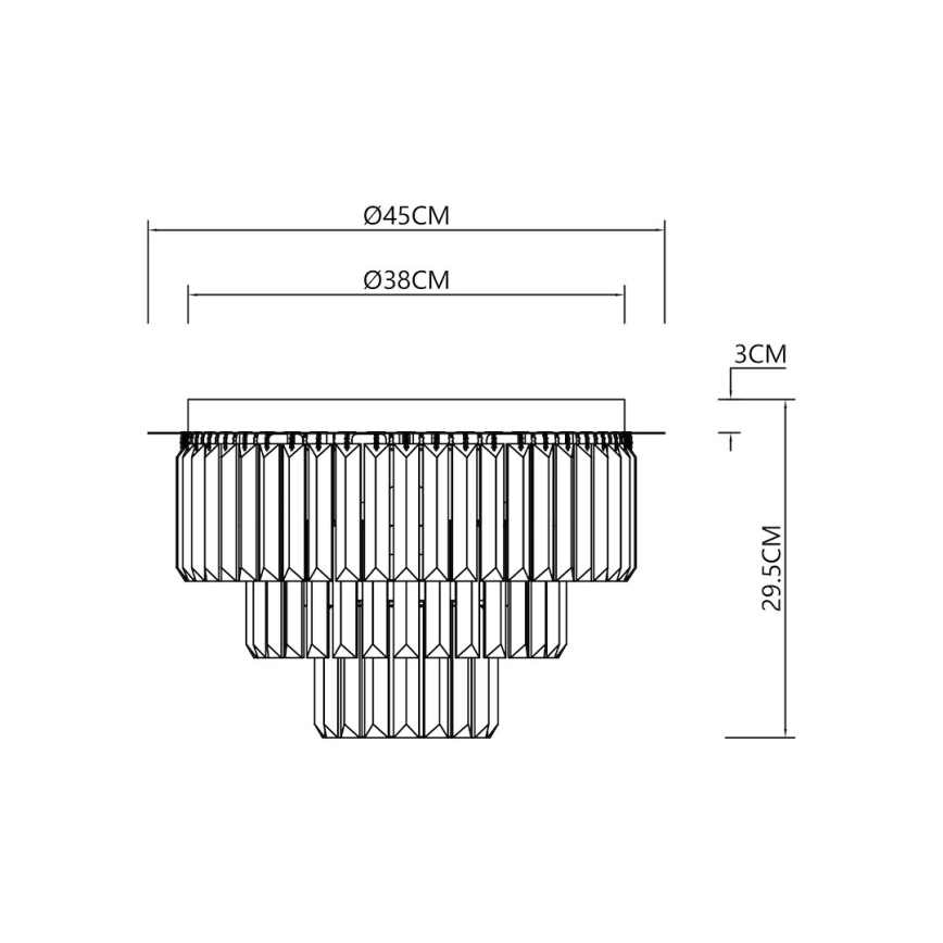 Taklampa MILANO 6xE14/40W/230V guld