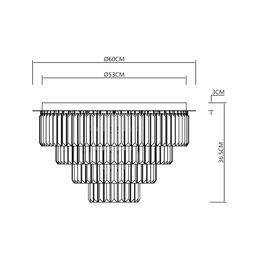 Taklampa MILANO 9xE14/40W/230V guld