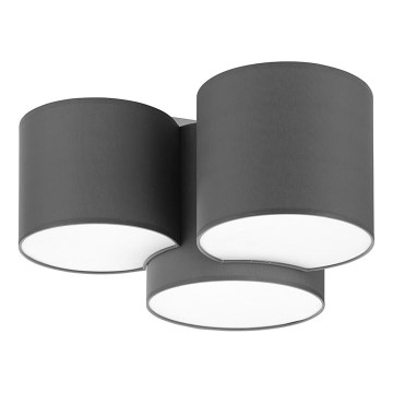 Taklampa MONA 3xE27/15W/230V grå
