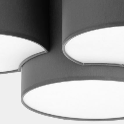 Taklampa  MONA 3xE27/15W/230V grå