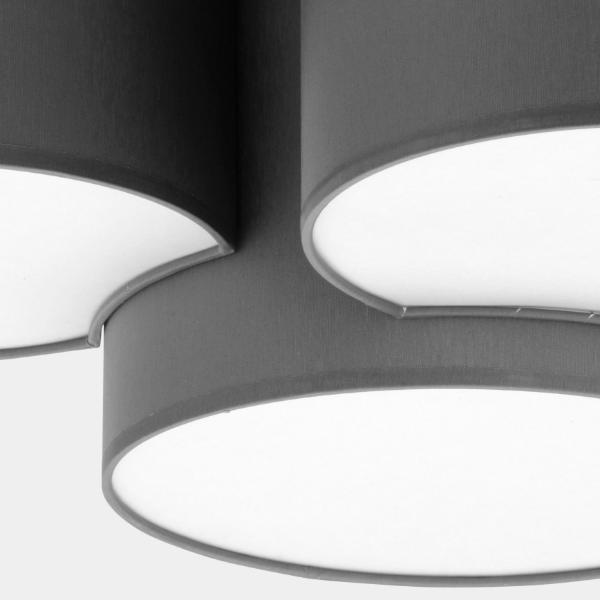 Taklampa  MONA 3xE27/15W/230V grå