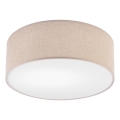 Taklampa MONTE 1xE27/60W/230V diameter 35 cm brun