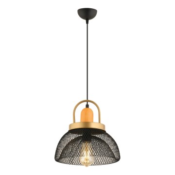 Taklampa MONZA 1xE27/40W/230V Ø 29 cm svart/guldk