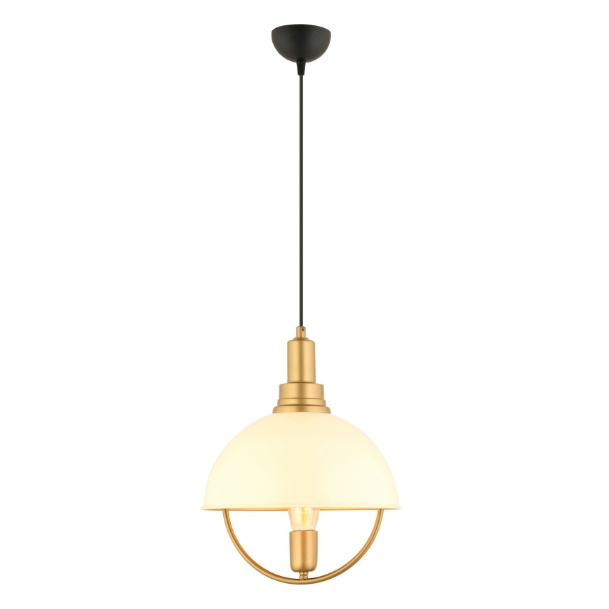 Taklampa MONZA 1xE27/40W/230V Ø 30 cm kräm/guld
