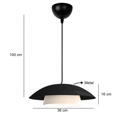 Taklampa MOONLIGH 1xE27/40W/230V svart