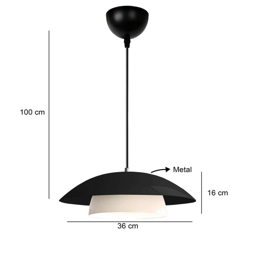 Taklampa MOONLIGH 1xE27/40W/230V svart