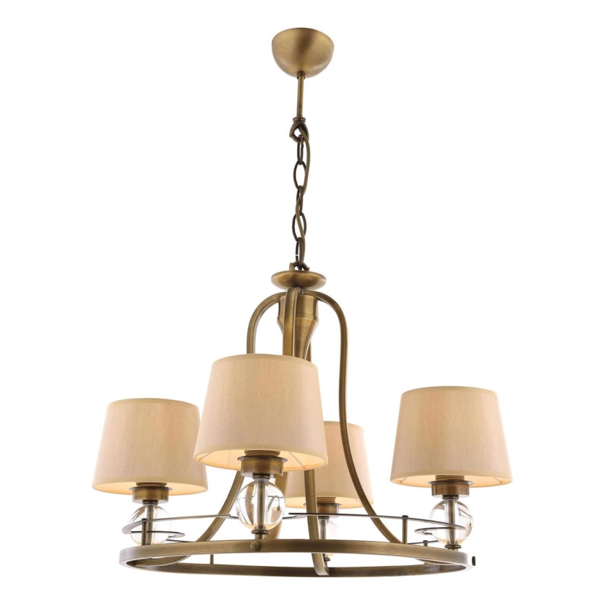 Taklampa NARA 4xE27/40W/230V mässing