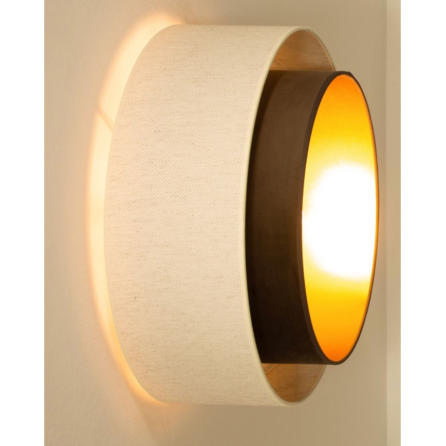 Taklampa NATIA 1xE27/60W/230V vit/brun