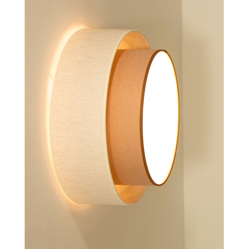 Taklampa NATIA 1xE27/60W/230V vit/brun