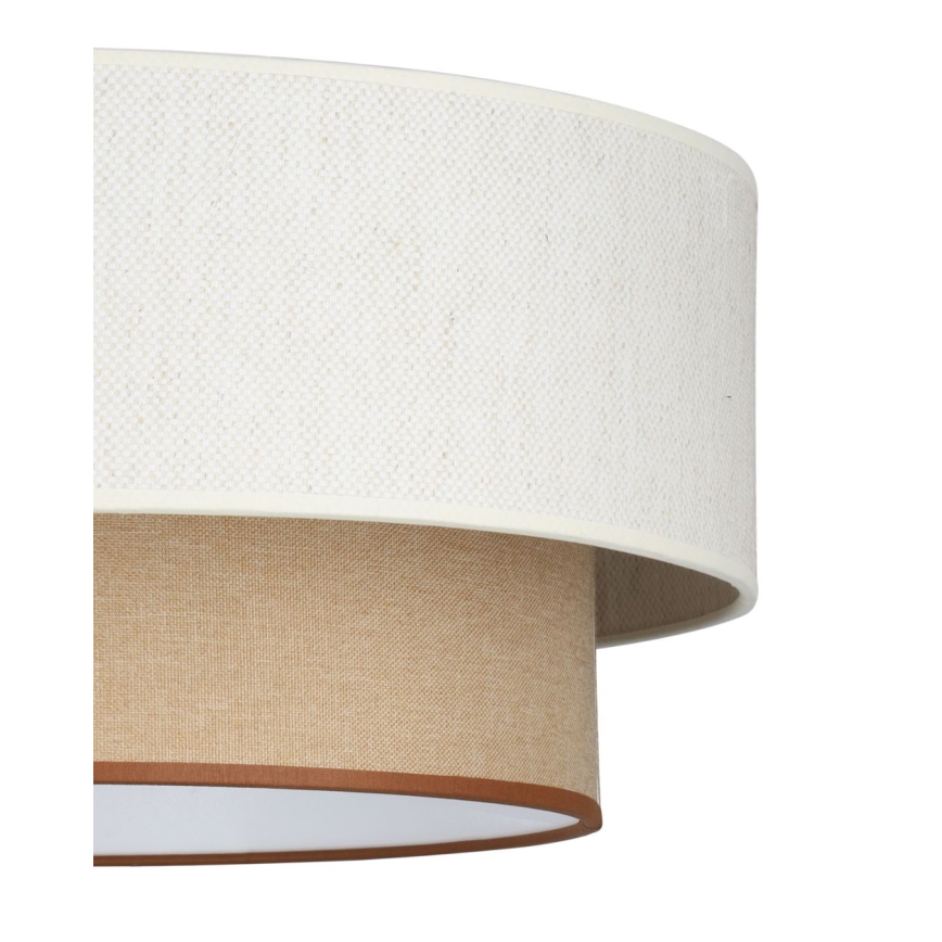 Taklampa NATIA 1xE27/60W/230V vit/brun