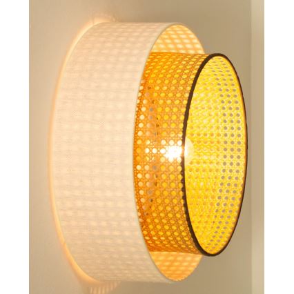 Taklampa NATIA 1xE27/60W/230V vit/brun