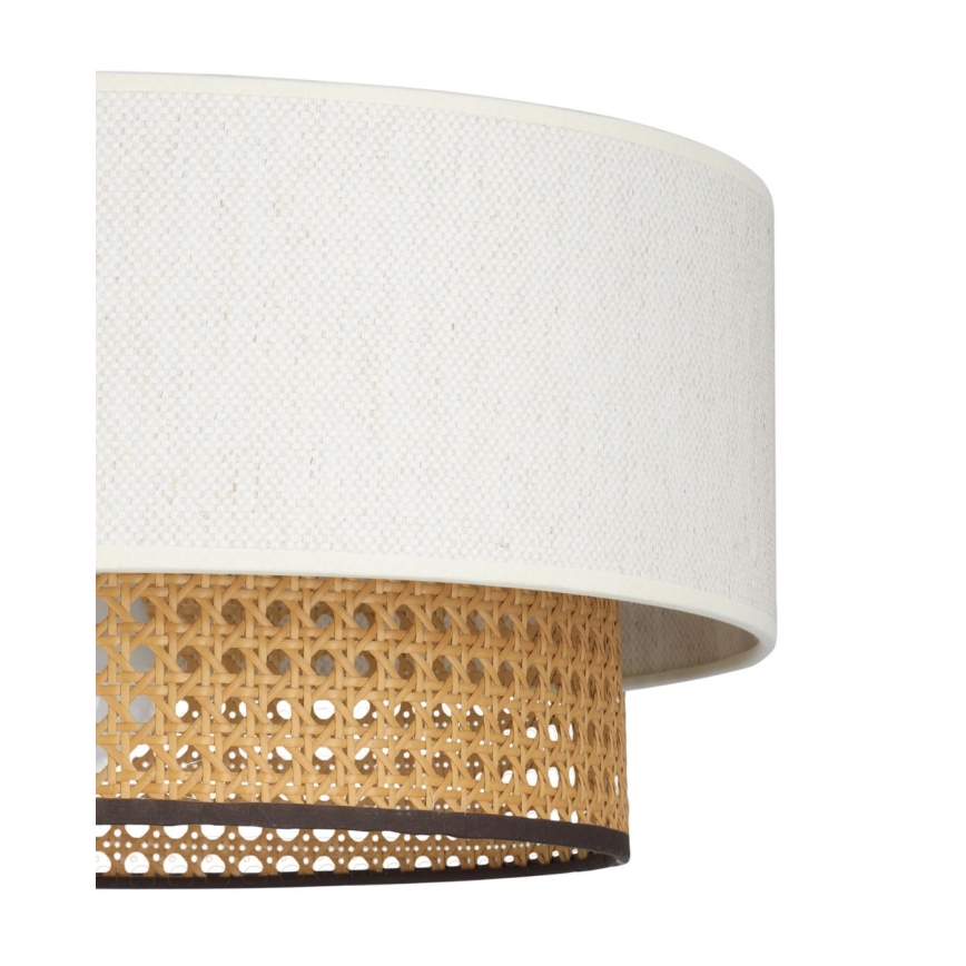 Taklampa NATIA 1xE27/60W/230V vit/brun