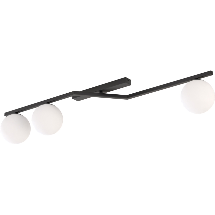 Taklampa NATON 3xE14/10W/230V svart/vit