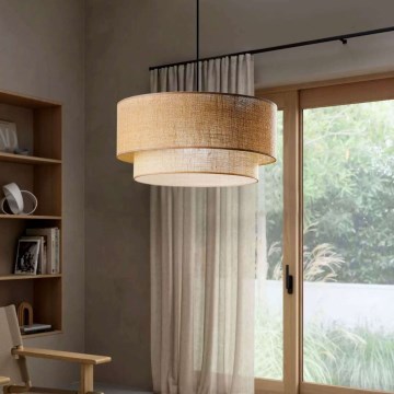 Taklampa NATURA 1xE27/40W/230V brun