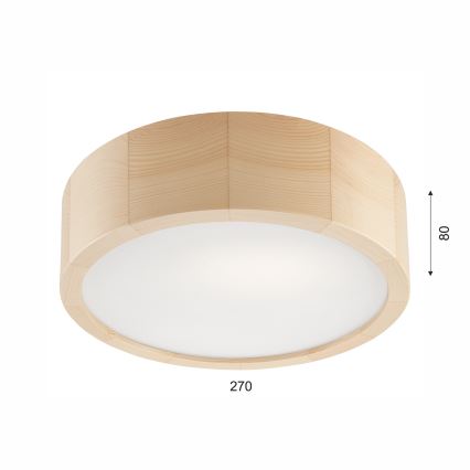 Taklampa NATURAL 1xE27/60W/230V ø 27 cm tall