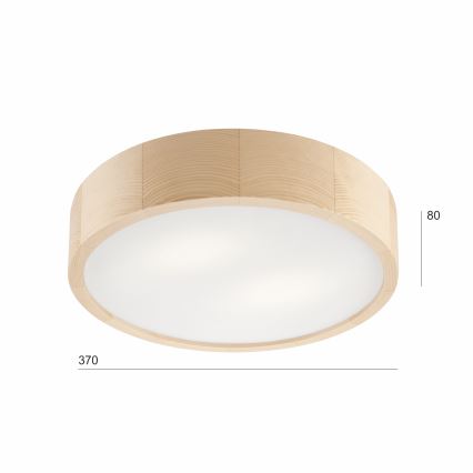 Taklampa NATURAL 2xE27/60W/230V ø 37 cm tall