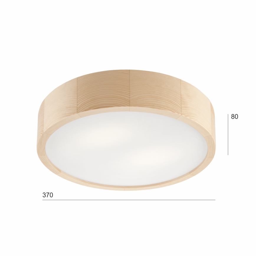 Taklampa NATURAL 2xE27/60W/230V ø 37 cm tall