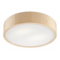 Taklampa NATURAL 2xE27/60W/230V Ø 37 cm tallträ