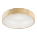 Taklampa NATURAL 3xE27/60W/230V Ø 47 cm i furu