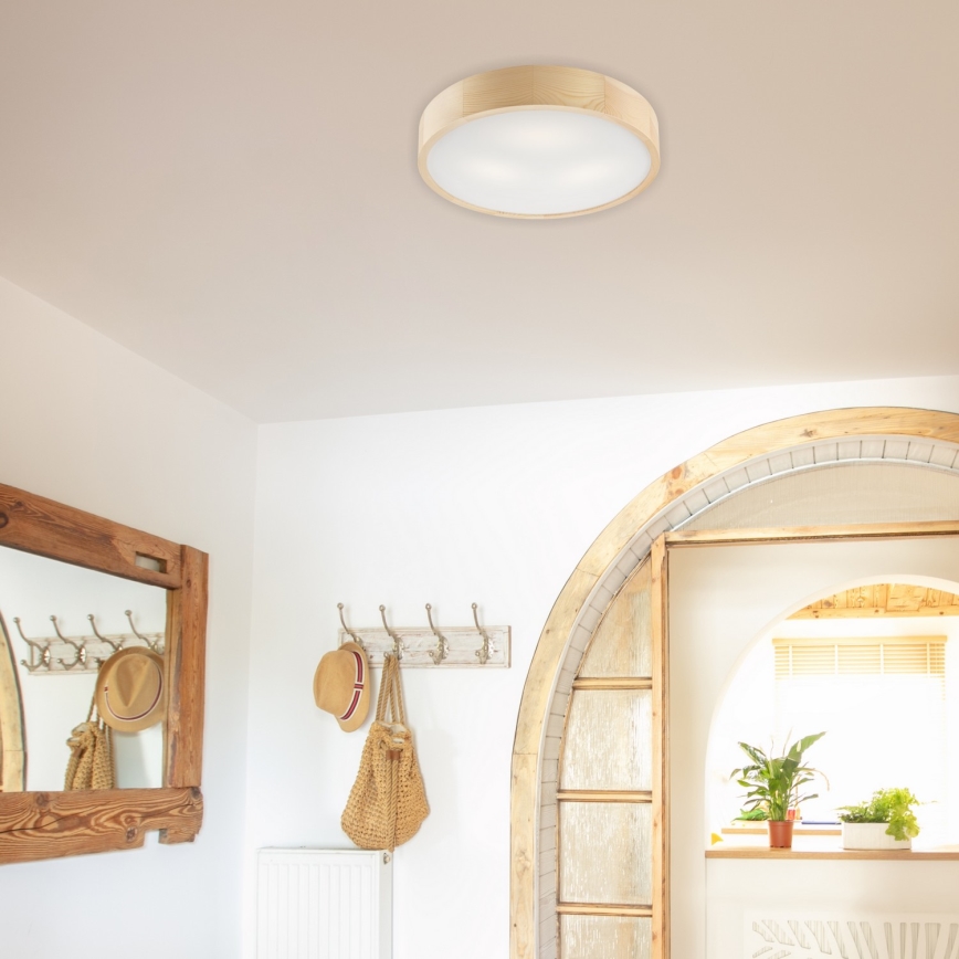 Taklampa NATURAL 3xE27/60W/230V ø 47 cm tall