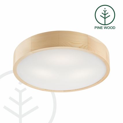 Taklampa NATURAL 3xE27/60W/230V ø 47 cm tall