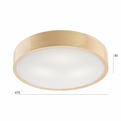Taklampa NATURAL 3xE27/60W/230V ø 47 cm tall