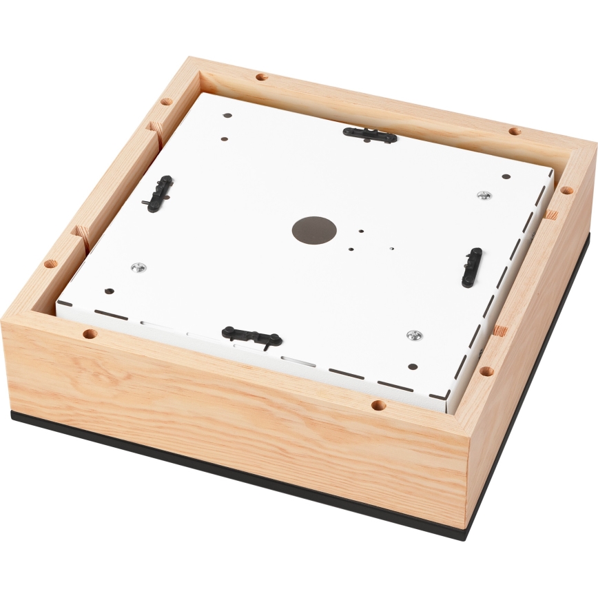 Taklampa NATURAL SQUARE 2xE27/15W/230V 31x31 cm tall/svart