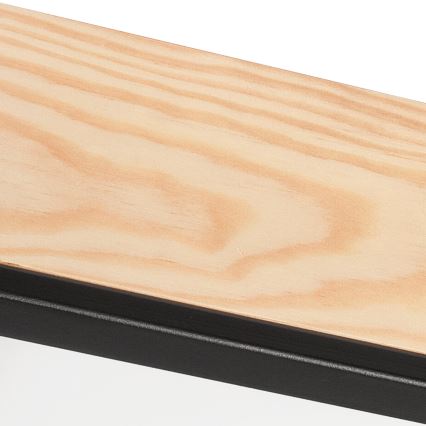 Taklampa NATURAL SQUARE 2xE27/15W/230V 31x31 cm tall/svart