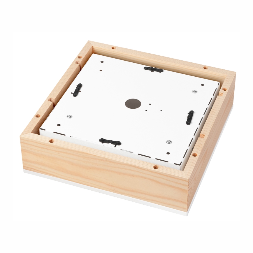 Taklampa NATURAL SQUARE 2xE27/15W/230V 31x31 cm tall/vit
