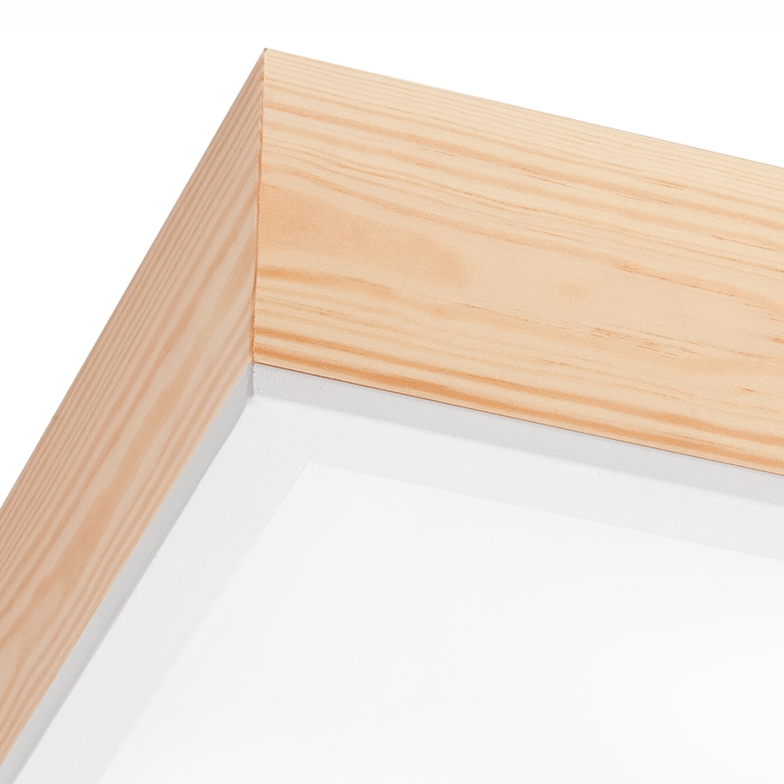 Taklampa NATURAL SQUARE 2xE27/15W/230V 31x31 cm tall/vit