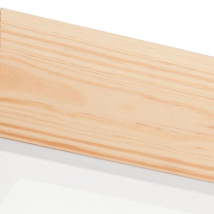 Taklampa NATURAL SQUARE 2xE27/15W/230V 31x31 cm tall/vit