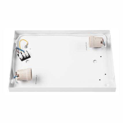 Taklampa NATURAL SQUARE 2xE27/15W/230V 35x35 cm tall