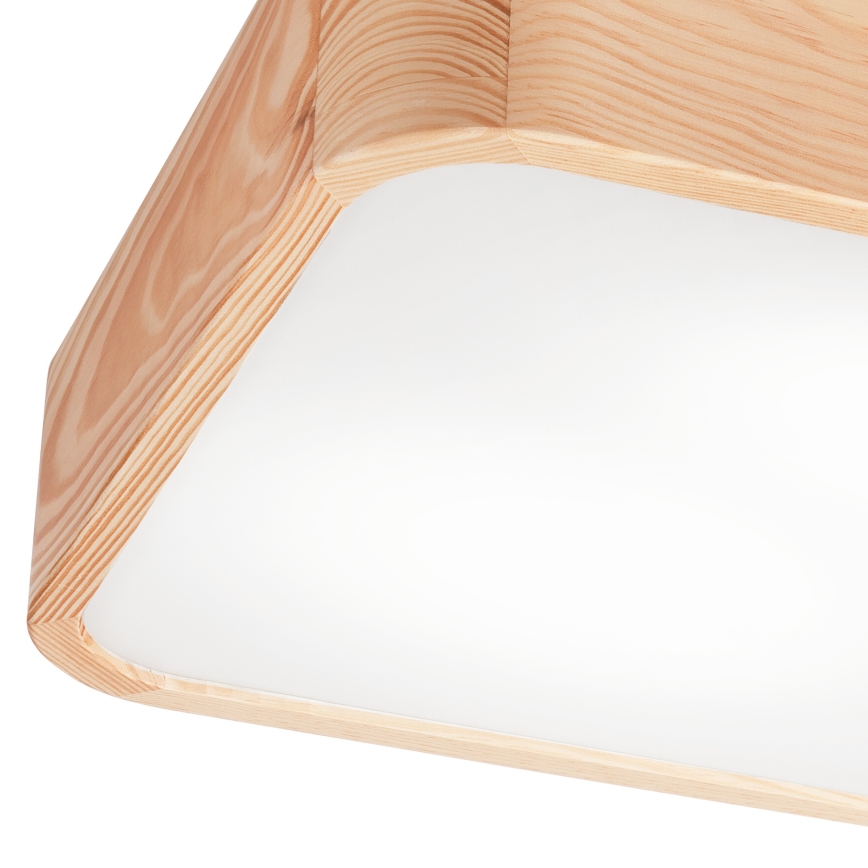 Taklampa NATURAL SQUARE 2xE27/15W/230V 35x35 cm tall