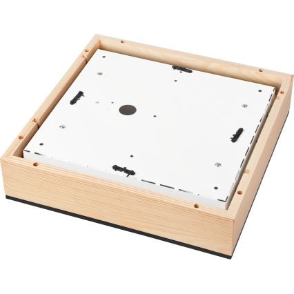 Taklampa NATURAL SQUARE 4xE27/15W/230V 39x39 cm tall/svart