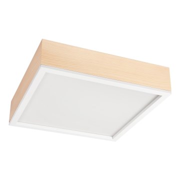 Taklampa NATURAL SQUARE 4xE27/15W/230V 39x39 cm tall/vit