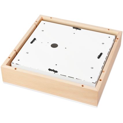 Taklampa NATURAL SQUARE 4xE27/15W/230V 39x39 cm tall/vit