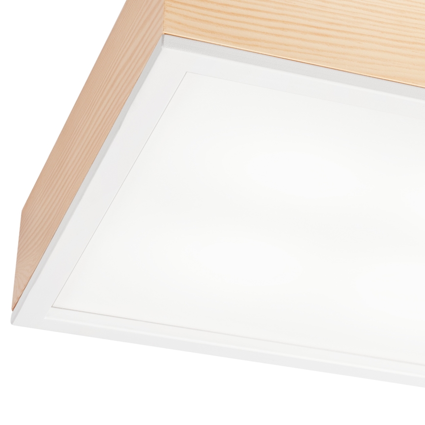Taklampa NATURAL SQUARE 4xE27/15W/230V 39x39 cm tall/vit