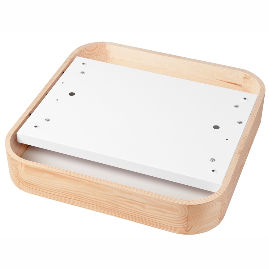 Taklampa NATURAL SQUARE 4xE27/15W/230V 45x45 cm tall