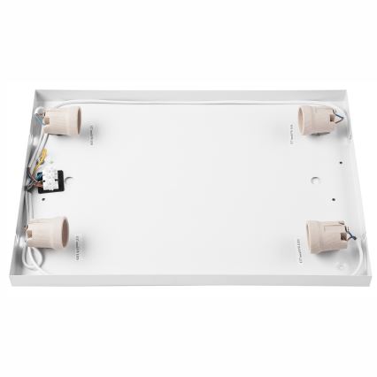 Taklampa NATURAL SQUARE 4xE27/15W/230V 45x45 cm tall