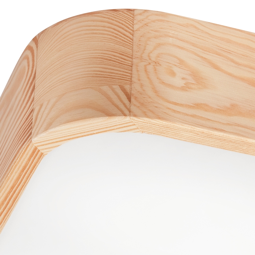 Taklampa NATURAL SQUARE 4xE27/15W/230V 45x45 cm tall