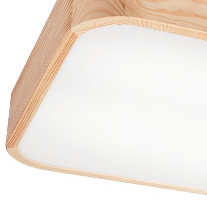 Taklampa NATURAL SQUARE 4xE27/15W/230V 45x45 cm tall