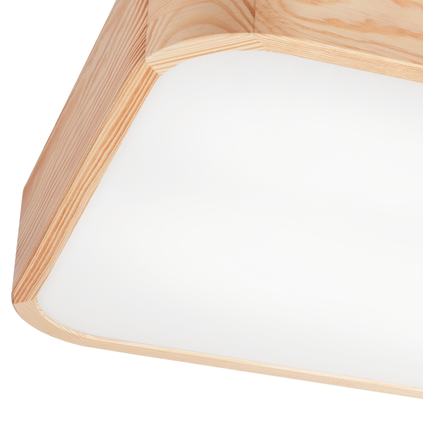 Taklampa NATURAL SQUARE 4xE27/15W/230V 45x45 cm tall