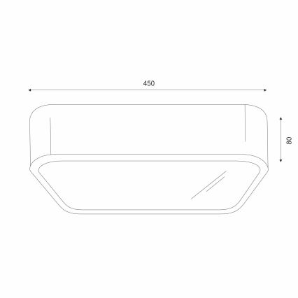 Taklampa NATURAL SQUARE 4xE27/15W/230V 45x45 cm tall