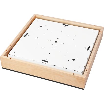 Taklampa NATURAL SQUARE 4xE27/15W/230V 48x48 cm tall/svart