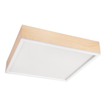 Taklampa NATURAL SQUARE 4xE27/15W/230V 48x48 cm tall/vit