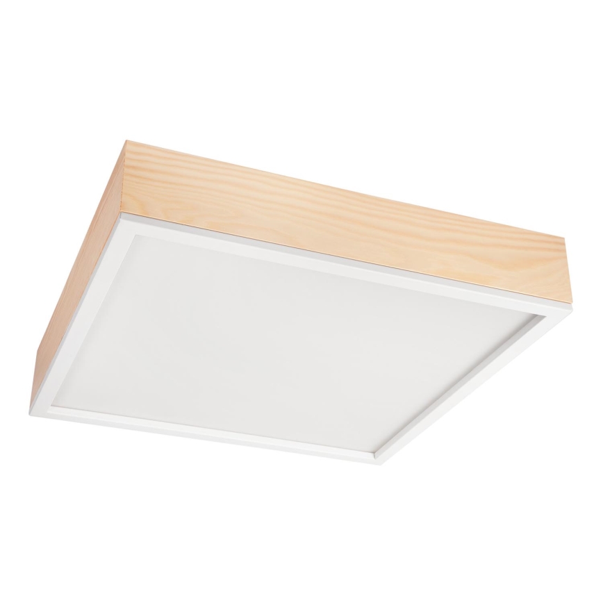 Taklampa NATURAL SQUARE 4xE27/15W/230V 48x48 cm tall/vit